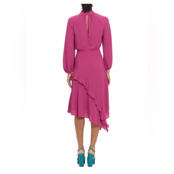 Mockneck Ruffle Midi Dress - Picture 2 of 4